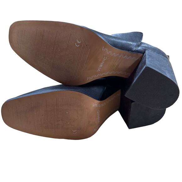 Vionic Lyssa Leather Women's Heeled Ankle Boots Black Size 8 New Without Box - Picture 6 of 8